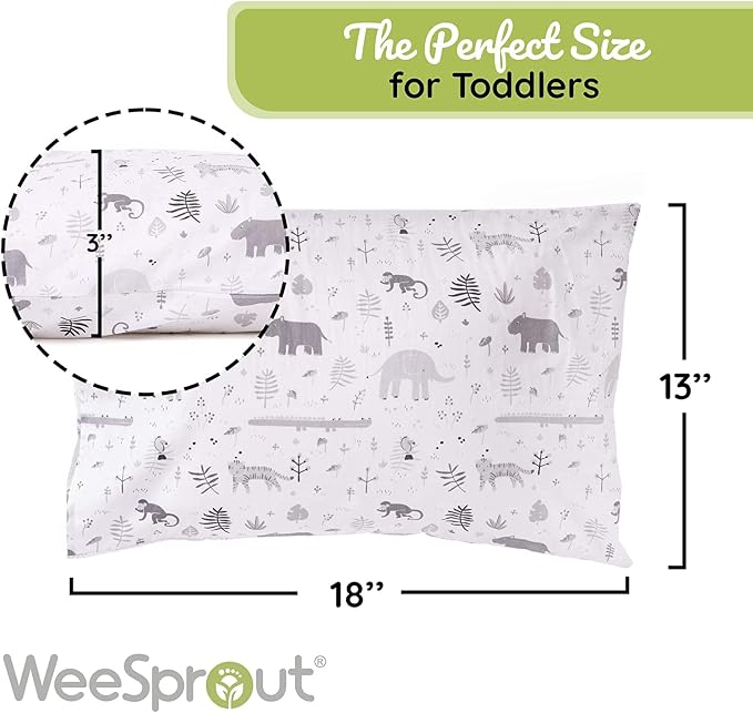 WeeSprout Toddler Polyester Organic Cotton Shell and Pillowcases, Small Kids - Image 3