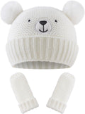 JANGANNSA Cute Bear Baby Beanie Pompom Baby Boys Hat Infant Toddler Winter by JANGANNSA