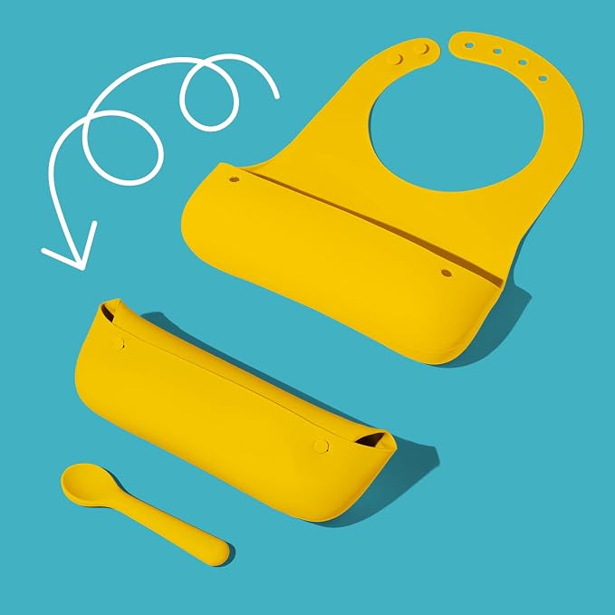Avanchy Silicone Baby Bibs, Waterproof, Adjustable, BPA Free, Soft Unisex Set - Image 5