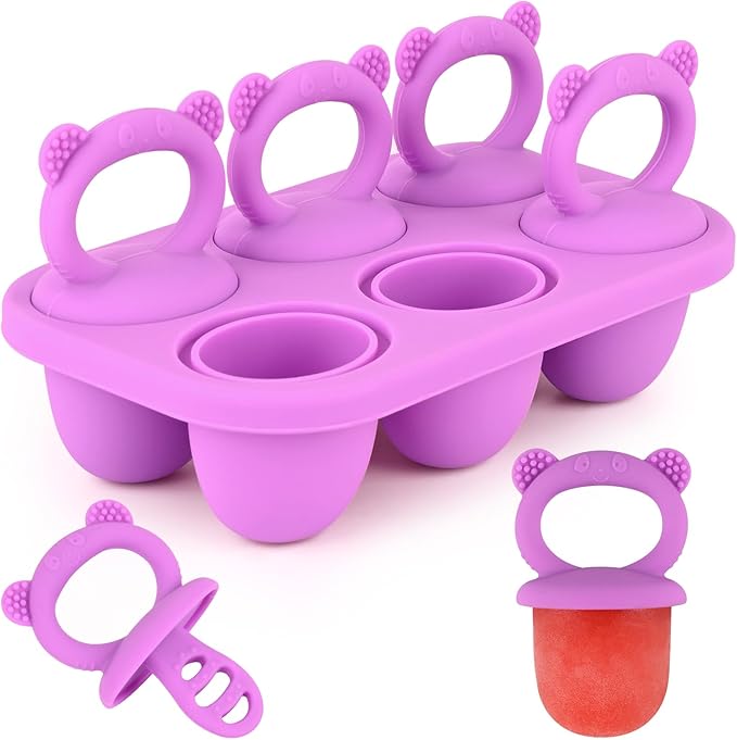 Sakolla Baby Popsicle Molds Mini 6-Cavity Silicone Ice Pop Mold by Sakolla