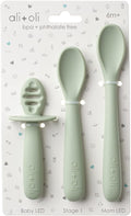 Ali+Oli Silicone Spoon Set for Baby Unbreakable Baby Spoons, Self Feeding by AliOli