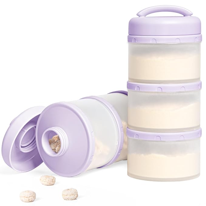 Termichy Stackable Formula Dispenser Portable Milk Powder Container, 2 Pack by Termichy