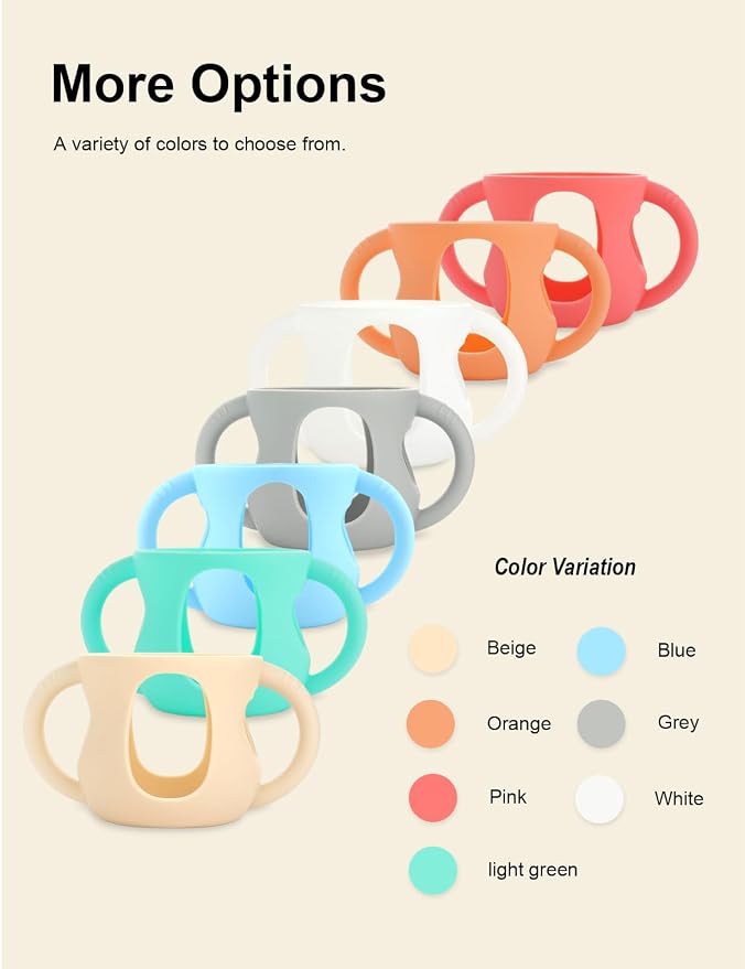 2-Pack Silicone Sleeves for Philips Avent Glass Bottles, BPA-Free - Image 6