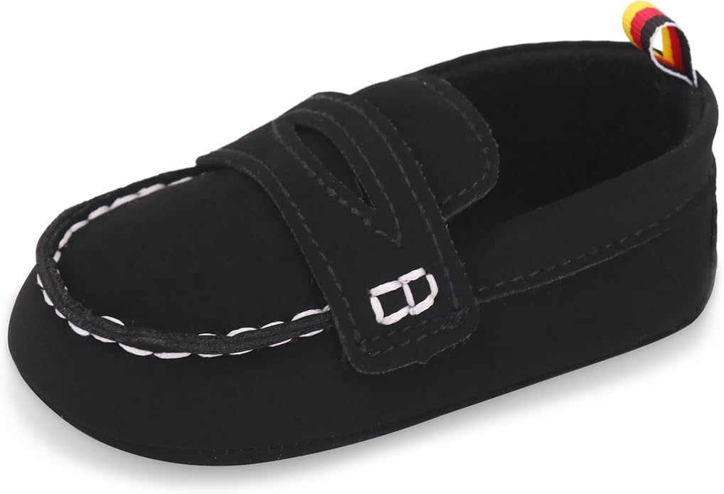 LONSOEN Baby Girls Boys Loafers Prewalker Dress Crib Shoes by LONSOEN
