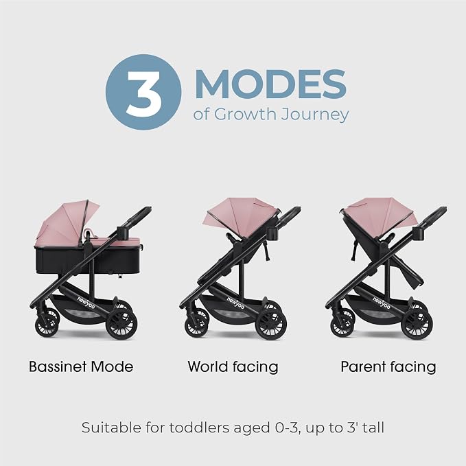 newyoo Baby Stroller, Nestro 516M, Infant Bassinet Strollers w - Image 2