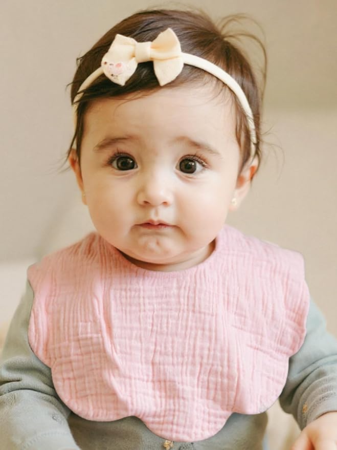 Baby Bibs Muslin Bibs for Baby Girl Boy for Drooling and Teething 10 Pack - Image 6