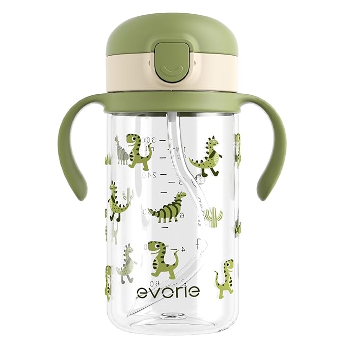 Evorie Tritan Spill Proof Toddler Straw Sippy Cup, 10 oz by Evorie