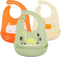 Baby Silicone Feeding Bibs by YINGJEE