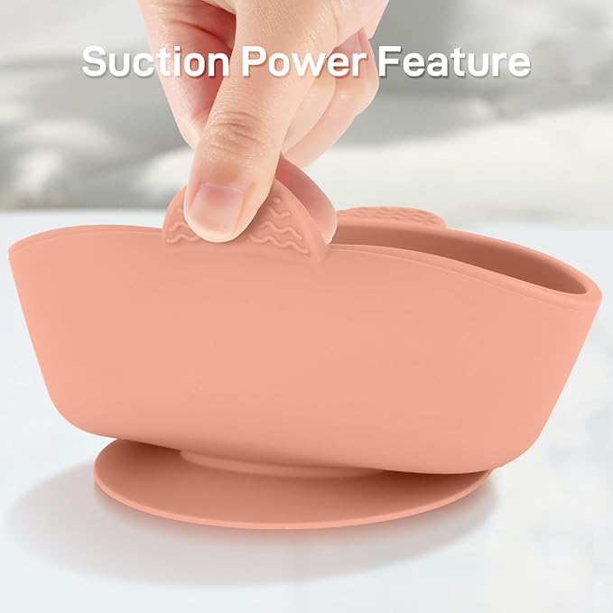 3 Pack Baby Bowls with Suction and 3 Pack Baby Spoons, BPA Free, Silicone Baby - Image 5