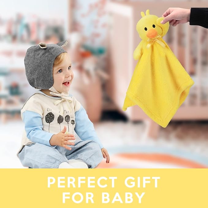 Pro Goleem Duck Security Blanket Soft Yellow Baby Lovey Unisex Lovie Baby Gifts - Image 3