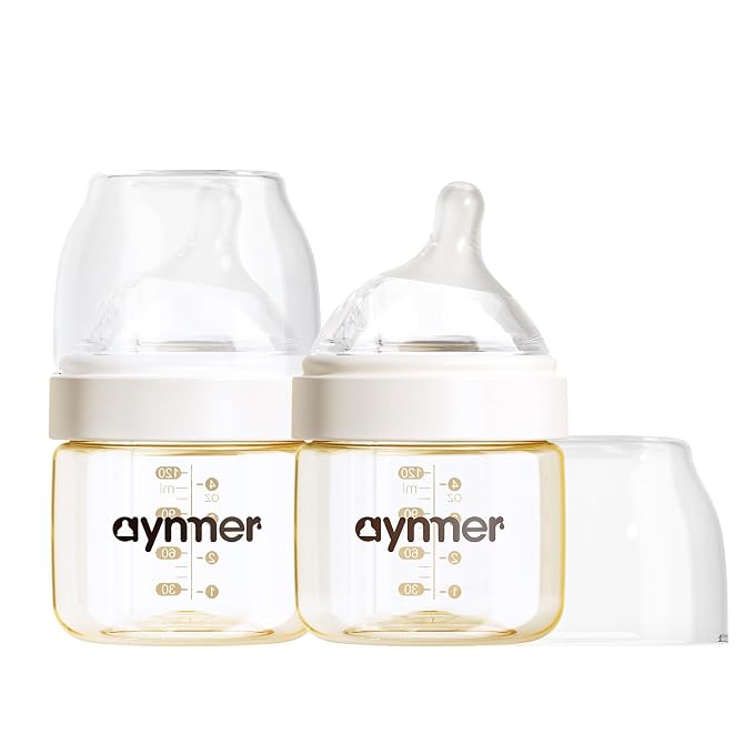 PPSU Natural Baby Bottle for Newborn Breastfeeding Babies, Breast-Like by Aynmer