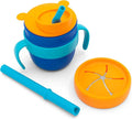 Easy Learn Drink and Snack Set – Baby + Toddler Silicone Learning Cup & Snack by 321Grow