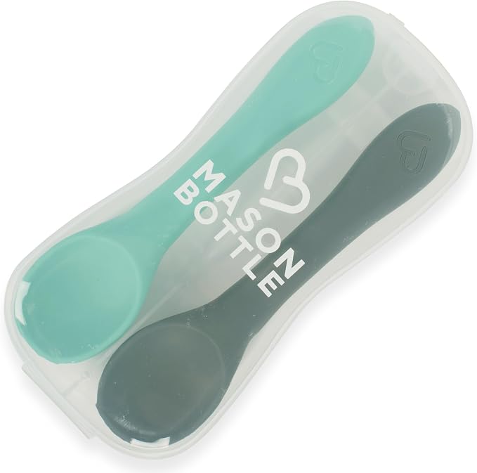 Mason Bottle Silicone Baby Spoons – BPA-Free Feeding Utensils by MASONBOTTLE