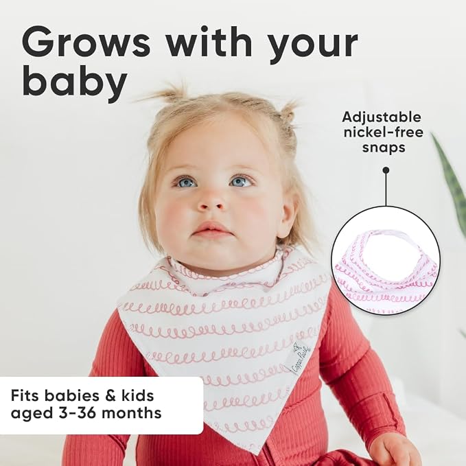 Copper Pearl 4 Pack Soft Cotton Baby Bibs - Image 5
