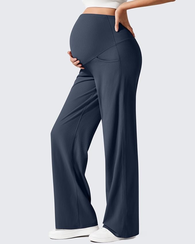 G4Free Ribbed Maternity Yoga Pants - Image 4