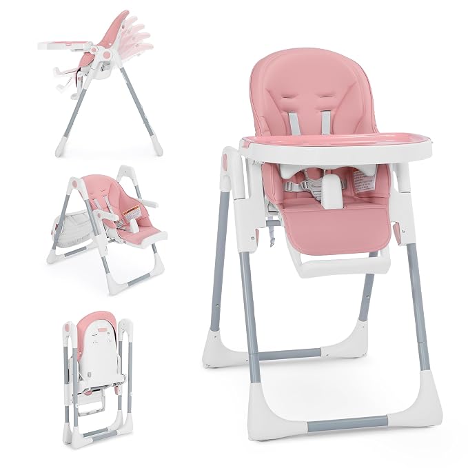 3 in 1 Foldable Baby High Chair, Infant High Chairs by TODEFULL