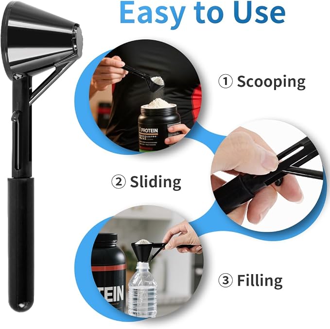 Scoop with Funnel for Water Bottles 2 Pack Small Funnel Scooper for Filling - Image 6