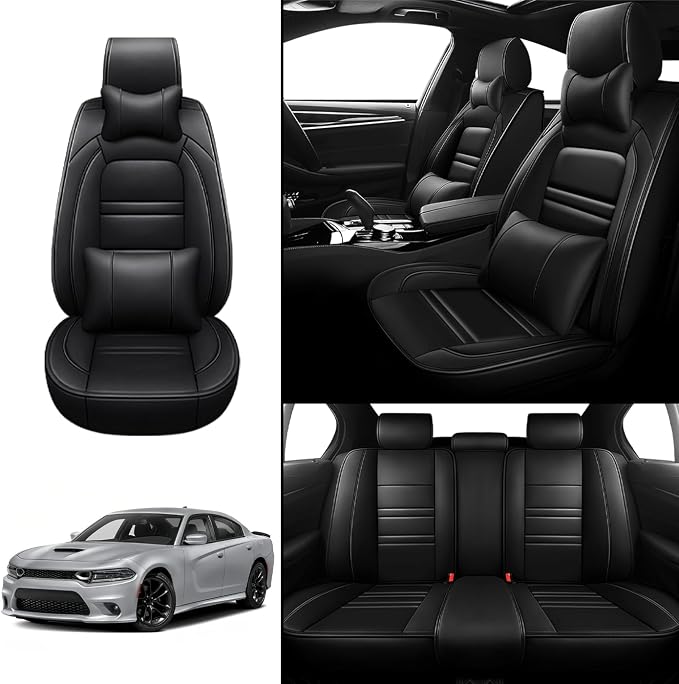 Car Seat Covers for Dodge Charger 2006-2023 | 5-Seats Seat Covers, Waterproof - Image 2