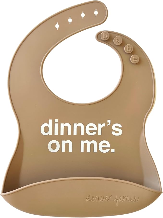 Denver James Silicone Feeding Bibs | Dishwasher Safe. Waterproof. Adjustable. - Image 3