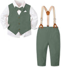 SANGTREE Boys Cotton Linen Suit Formal Set Baby Clothes Boy Gentleman Wedding by Weaimtoprovidecustomerbothgoodserviceandbestproductingoodvalue
