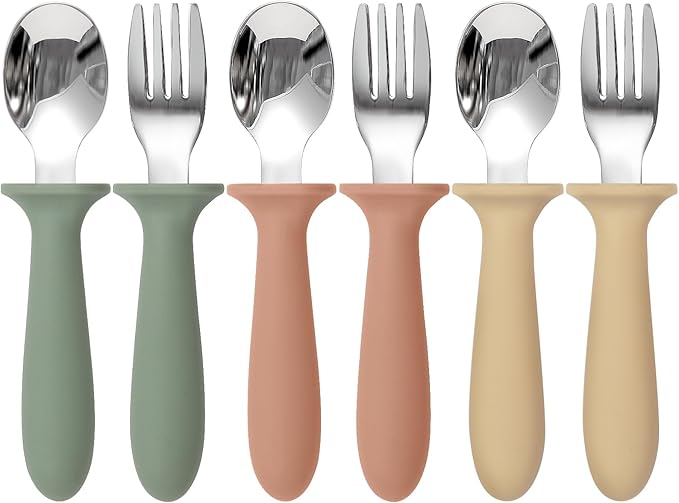 6 Pack Toddler Utensils, kids Silverware by Eascrozn