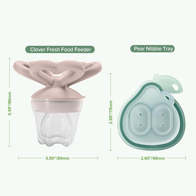 Haakaa Clover Baby Fruit Feeder Teether & Mini Freezer Nibble Tray – BPA-Free - Image 7