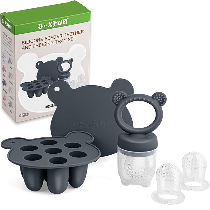 JEXFUN Silicone Baby Food Feeders + Freezer Tray by JEXFUN