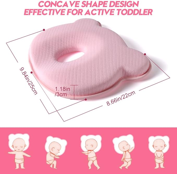 Memory Foam Travel Pillow, Portable Cute Cartoon Bear Soft and Cozy Pillow - Image 4