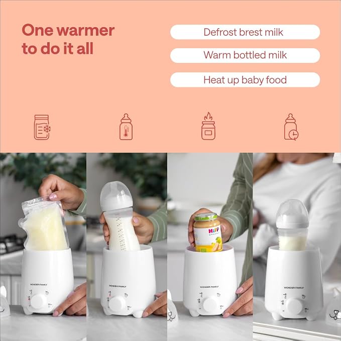 Portable Baby Bottle Warmer for Breastmilk & Formula – 4-in-1 Defrost, Food and - Image 2