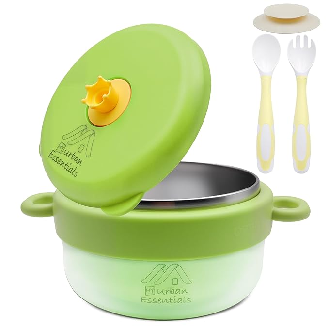Baby Bowl with Suction, Premium Food Grade 304 Stainless Steel, Thermo-Color by Unknown