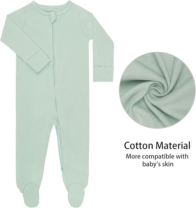 GUISBY Long Sleeve Baby Footed Pajamas - Image 4