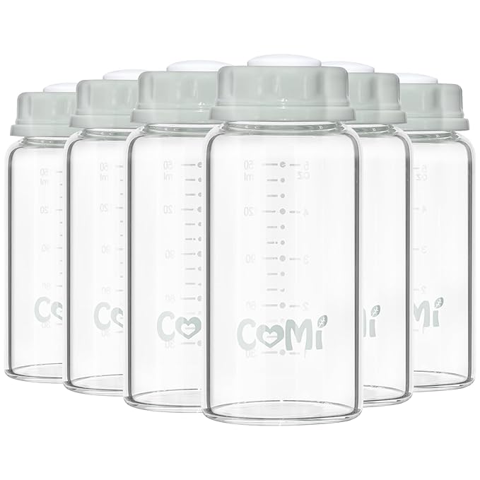 COMI Natural Glass Baby Bottle, Standard Neck Breastmilk Storage Bottle by COMI