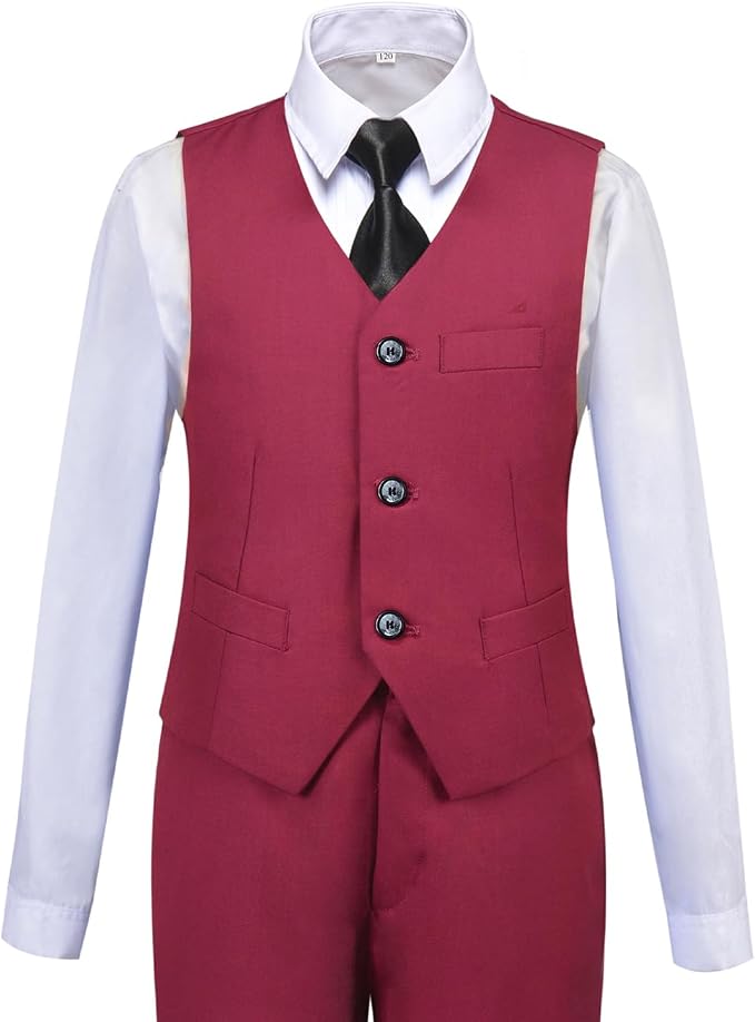 Boys Suit for Kids Tuxedo Suits for Wedding Formal Suit Set Toddler Boy Dress - Image 4
