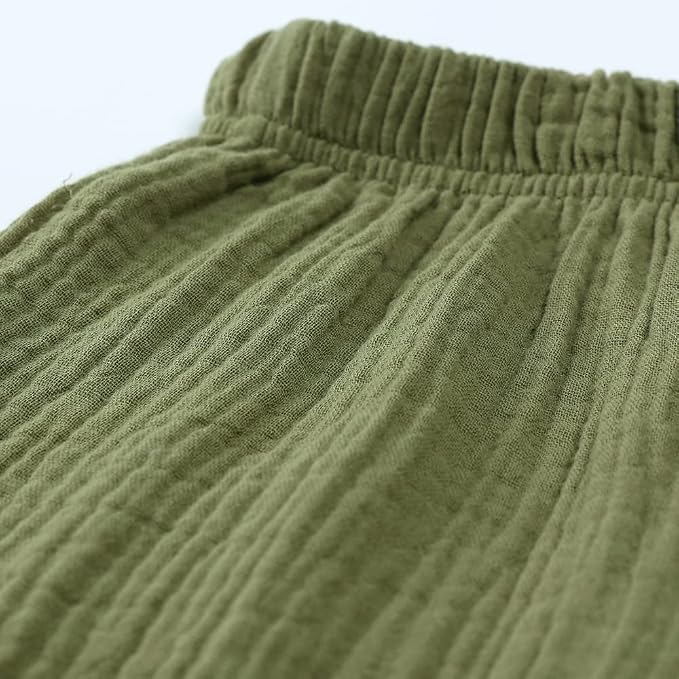 MYGBCPJS Baby Boys Girls Cotton Linen Trousers Kids Casual Ankle Pants Loose - Image 5