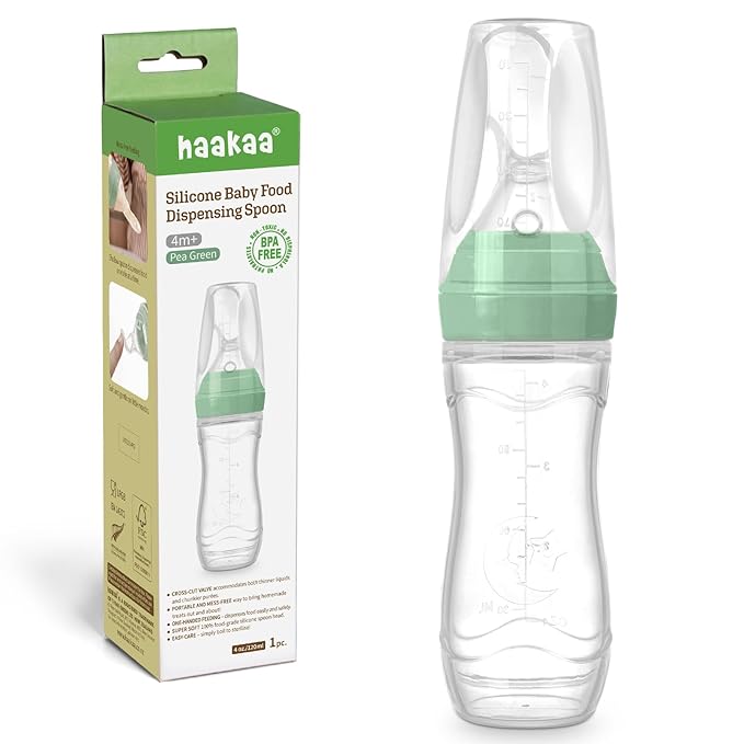 Haakaa Silicone Baby Food Dispensing Spoon Feeder 4oz by haakaa