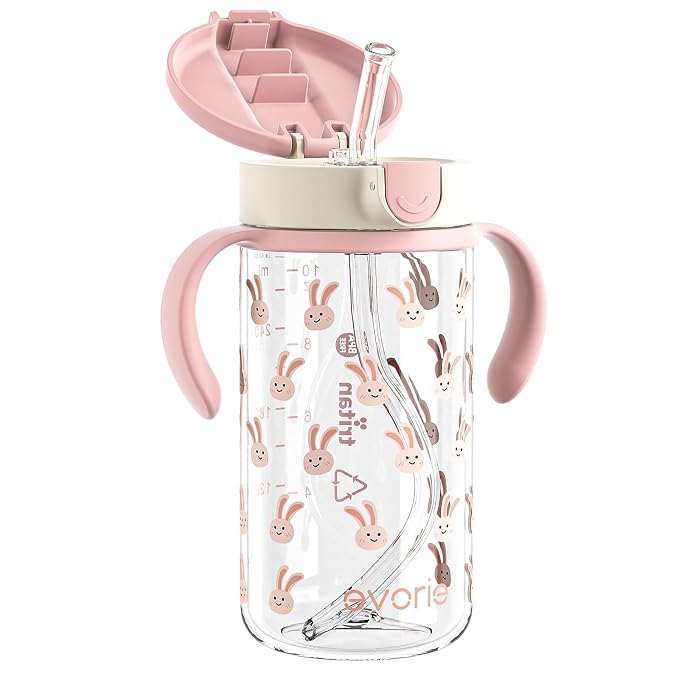 Evorie Tritan Spill Proof Toddler Straw Sippy Cup, 10 oz by Evorie