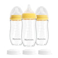 Natural Glass Baby Bottles Gentle & Extra Slow Flow, Newborn Breastfeeding by Numvim