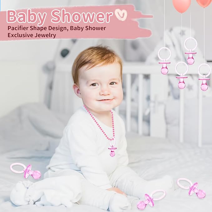 72 Pcs Baby Shower Pacifiers, 2.75’’ Plastic Pacifiers - Image 5
