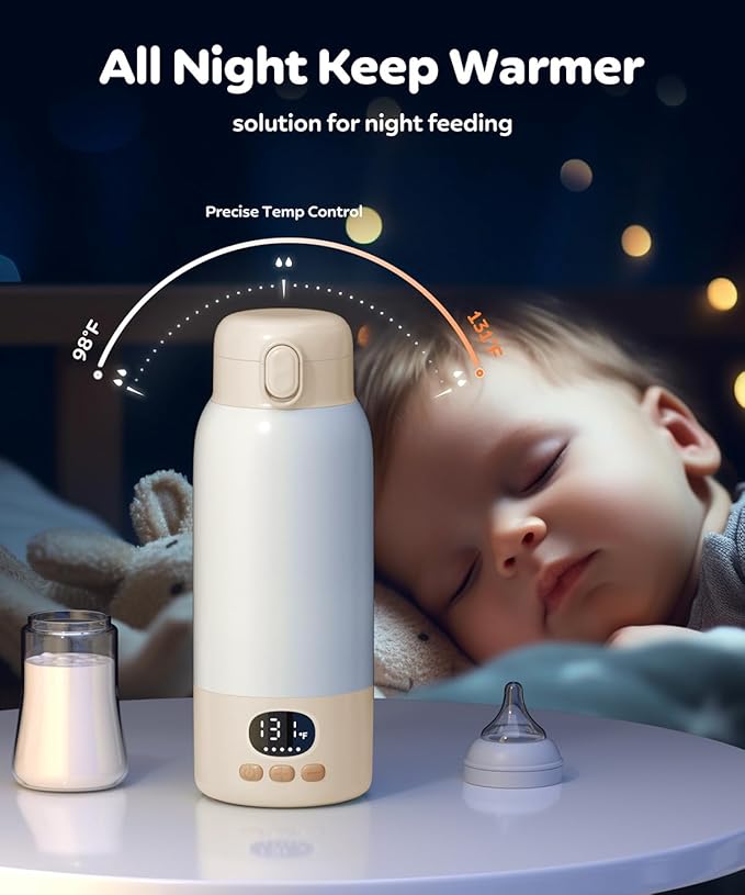 Portable Bottle Warmer for Travel, Milk Warmer for Breast Milk Formula & Water - Image 3