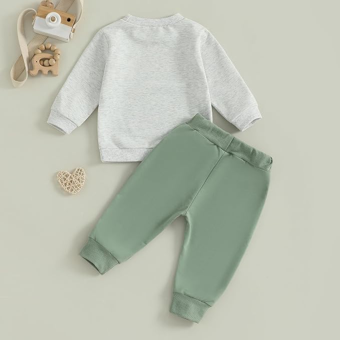 Nyapruwe Toddler Baby Boy Fall Outfit Funny Print Long Sleeve Sweatshirt - Image 8