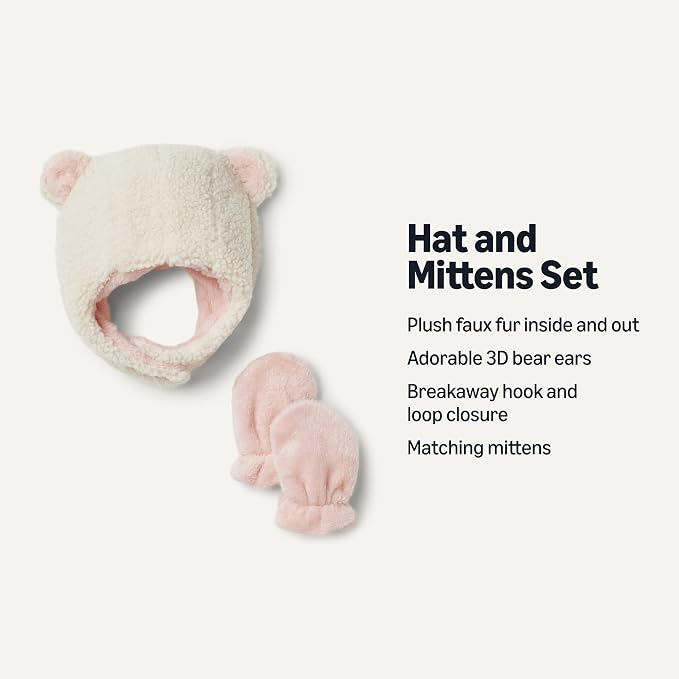 Amazon Essentials x Sofia Grainge Unisex Babies' Hat and Mittens Set - Image 2