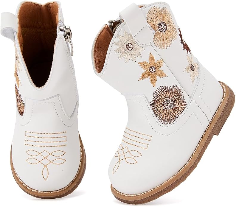 BMCiTYBM Baby Cowboy Cowgirl Boots Infant Western Shoes Boys Girls Round Toe - Image 3