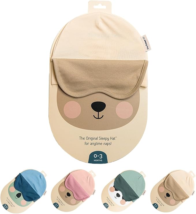 The Original Baby Sleep Mask & Soft Eye Shade – Newborn, Sun Hat & Beanie – by SleepyHat