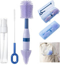 Travel Bottle Brush, 6-in-1 Portable Travel Bottle Cleaner Kit by AnivonaDirect