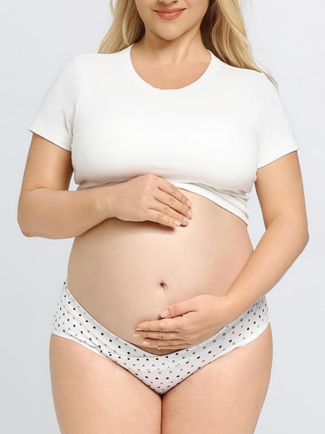 Angelhood 6 Pack Womens Cotton Maternity Underwear, Healthy Maternity Pregnancy - Image 2