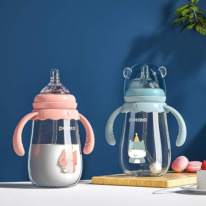 POTATO Glass Baby Bottles, Anti-Colic Breastfeeding Bottles - Image 2