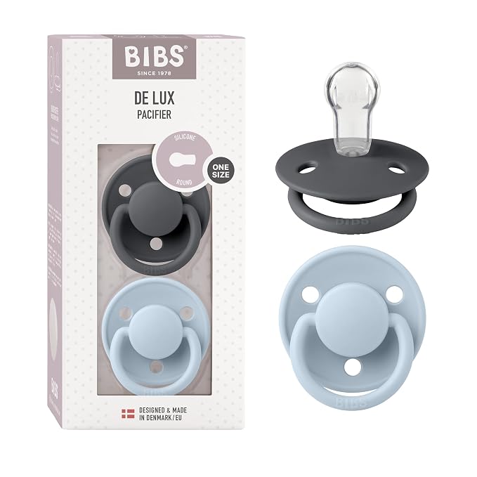 BIBS Pacifiers - De Lux Collection | BPA-Free Baby Pacifier | Made in Denmark | by BIBS