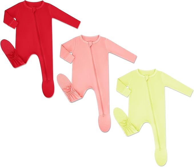 HAPIU Rayon from Bamboo Baby Footed Pajamas, 2 Way Zipper YKK, Footie by HAPIU