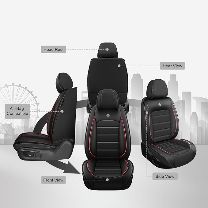 JOJ Car Seat Cover Fit for Toyota Highlander 2001-2025, 7 Seat Car Seat Cover - Image 4