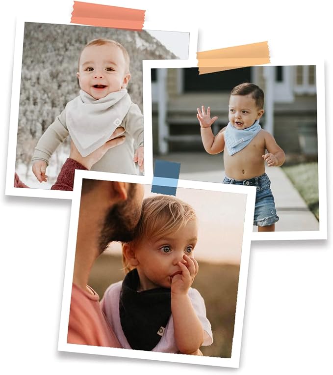 Kishu Baby Indi Organic Baby Bandana Bibs – Fairtrade 4-Way Reversible Drool - Image 8